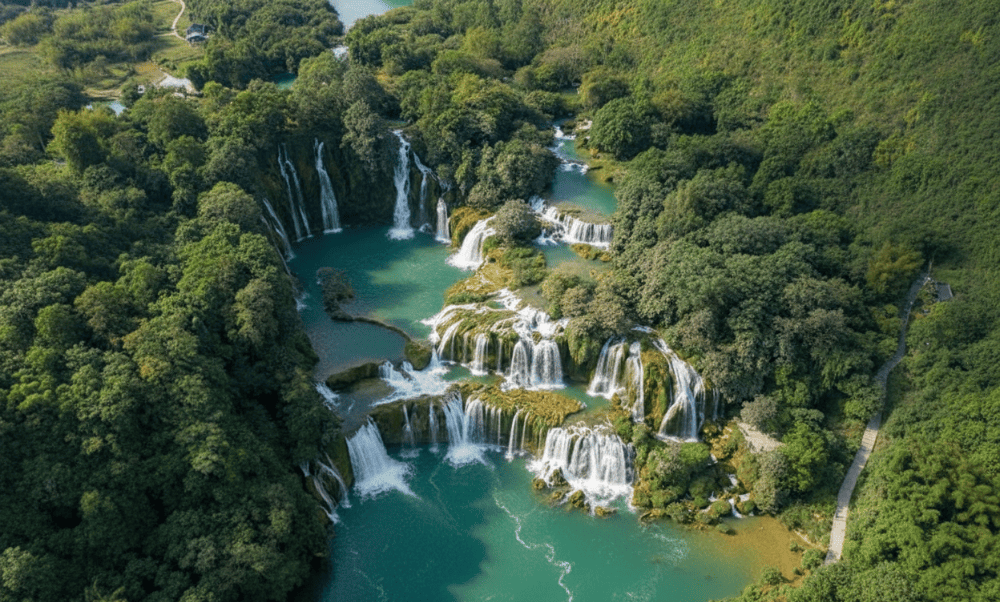 On the way, don&rsquo;t miss the chance to stop by the majestic Ban Gioc Waterfall, located nearby